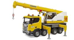 bruder 03571 - Scania Super 560R Liebherr kraanauto met licht & geluidsmodule, voertuigen, bouwvoertuig, kraanauto, vrachtwagen, speelgoed 4 jaar en ouder
