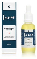 Night Elixir Serum by Lunar Glow. An Anti Ageing Facial Oil, Tocopherol Oil, Hyperpigmentation Night Repair Serum for your Face and Skin 30ml.