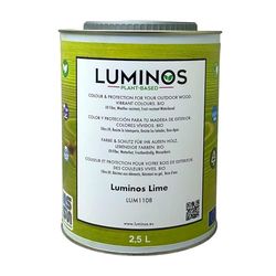 Luminos LUM1108 - LIME - Lasur al Agua basado en Biopolimeros. Protector Para Madera Exterior - Lima 2.5L