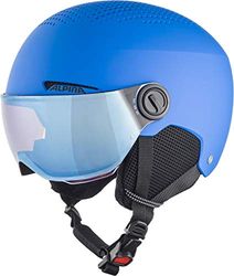 ALPINA Unisex - Kinderen, ZUPO VISOR Q-LITE Visierhelm, blue matt, 54-58 cm