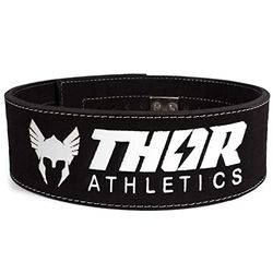 Thor Athletics - Powerlift Riem Zwart - Gewichthef Riem - Lifting Belt - Krachttraining Accesscoires - Powerlifting - Bodybuilding - Deadlift - Squat - Maat (L)