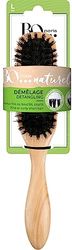 Bo... Paris - Collection naturel - Brosse à cheveux en bois - Brosse spécial démêlage - Brosse en poils de sanglier et nylon - Cheveux fins, bouclés, courts - Lot de 1
