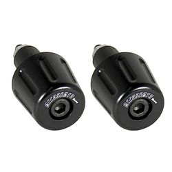 Par de contrapesos Accossato negro para mancuernas con agujero interior Ø de 12 mm a 20 mm para Kawasaki Zx6r 2003 a 2016 (CC 600)