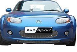Zunsport Compatible With MX5 Mk3 - Front Grille Set - Silver finish (2006 to 2009)