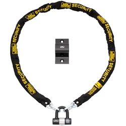 Burg-Wachter Catena da bicicletta in oro sicura, 2 m, kit di ancoraggio per serratura e terra, colore: nero