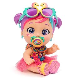 MAGICBOX Baby Cool Mini MIA - Bambola con indumenti, scarpe e accessori esclusivi alla moda in stile colorato e tropicale, include 2 magliette, 1 tutù, 1 ciuccio, 1 occhiali da sole e orecchini