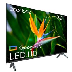 Cecotec Smart TV 32" - Televisore TV LED 32" HD - A4 Series ALH40032S. Google TV, Dolby Audio, HDR10, 16 GB ROM, Bluetooth, Google Voice Assistant e Chromecast