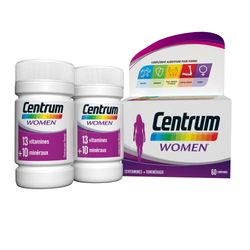 Centrum Women multivitamines femme, 13 Vitamines et 10 Minéraux, Compléments Alimentaires pour Femmes, Lot de 2x30 Comprimés