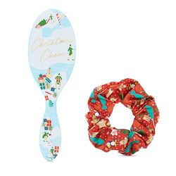 Wet Brush Festive Elf Démêlant Orginal Poils ultra doux pour tous les types de cheveux, humides, secs ou abîmés. 1 brosse et un chouchou avec chaque coffret cadeau festif.
