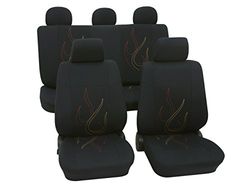 Unbekannt COPRISEDILE Flames Universale Set da 11 Pezzi Nero SAB 1 Vario