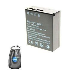 amsahr BT-OLYBLH1-1CT Digital Replacement Camera and Camcorder Battery for Olympus BLH-1, E-M1 Mark II - Grey