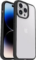 OtterBox Sleek Series skal för iPhone 14 Pro Max, stöttåligt, fallsäkert, supertunt, skyddande tunt skal, testad till militärstandard, Klar/Svart, Utan retailförpackning
