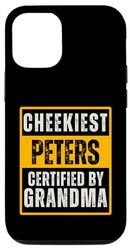 Carcasa para iPhone 15 Pro Cheekiest Peters Certified by Grandma Family Funny