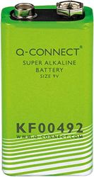 Q-CONNECT 9 V Single Use Battery Alkalino - batterijen (afzonderlijk gebruik, 9 V, alkaline, 9 V, 1 stuk, groen)