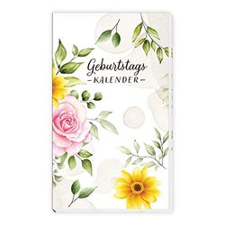 TRÖTSCH - Taschenkalender Geburtstagskalender Blumen | Jahresunabhängiges Geburtstagskalenderbuch | Eintragebuch Geburtstagsplaner | Immerwährend