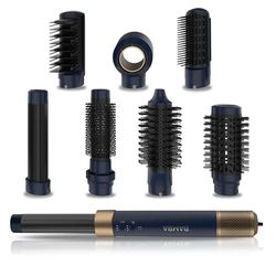 Cecotec Brosse à Air Sèche-Cheveux Modelante Lisseur Multifonction 8 en 1 Bamba AirGlam X. 1400 W, Technologie Coanda, 3 Vitesses, 3 Températures, Contrôle Intelligent de la Chaleur, 110000 tr/min
