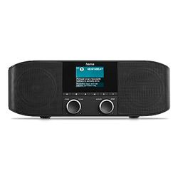 Hama WLAN Internetradio och DAB-radio DAB Plus-radio med Bluetooth köksradio Internetradio DAB digital radio stereo radio Bluetooth, väckarklocka, Aux 3,5 mm, FM-radio svart