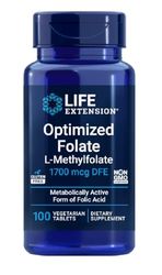 Life Extension - Folate Optimizado, 1700mcg, 100 Tabletas Vegetarianas
