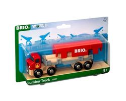 BRIO World - Camiòn maderero, vehículos y Juegos en Madera, 6 Piezas, Edad 3+ Años