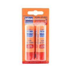 Mixa Intensive Dry Skin Lip Care Reparator set om 2 x 4,7 ml för nariga och skadade läppar, 33 g