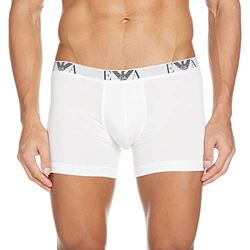 Emporio Armani underkläder herr 2-pack boxershorts, Essential monogram-boxershorts, vit/vit, XL (2-pack), Vitt/vitt, XL