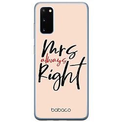 ERT GROUP mobiltelefonfodral för Samsung S20 FE / S20 FE 5G originalt och officiellt licensierat Babaco mönster Mrs Right 001 anpassad till formen på mobiltelefonen, fodral tillverkad av TPU-plast