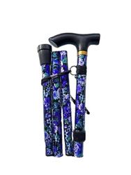 Floral Folding Walking Stick: Stylish Support for On-the-Go Mobility