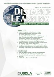 Distance Learning Volume 20 Number 1 2023