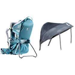 deuter Kid Comfort Active SL Porte-bébé léger pour Femme & KC Sun Roof Pare-Soleil pour Porte-bébés, Mixte Adulte, Gris (Graphite), Taille Unique