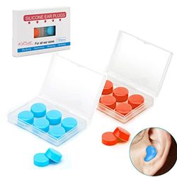 KKNE Ear Plugs Anti-onquidi, 12 tappi per orecchie in silicone con cancellazione del rumore per lavoro studio