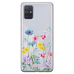 ERT GROUP mobiltelefonfodral för Samsung A71 originalt och officiellt licensierat Babaco mönster Flowers 040 optimalt anpassad till formen på mobiltelefonen, gedeeltelijk transparant