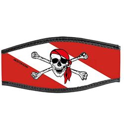Best Divers neoprenmask, dubbelt kardborreband, Jolly Roger