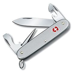 Victorinox Taschenmesser Pioneer Alox (8 Funktionen, Stech-Reib-Ahle, Klinge, Dosenöffner, Kapselheber) silber