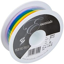 Berisfords Fita às riscas arco-íris 25 mm, multicolorida