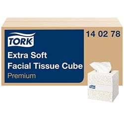 Tork 140278 Lenços faciais extra macios premium de 2 camadas, 30 caixas x 100 lenços