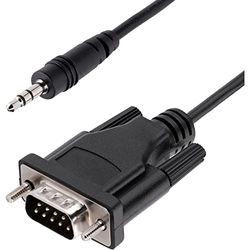StarTech.com Cable de 1m Serie DB9 a 3,5mm para la Configuración de Dispositivos Serie - Cable RS232 DB9 macho a 3,5 mm para Calibrar Dispositivos a Través de la Toma de Audio (9M351M-RS232-CABLE)
