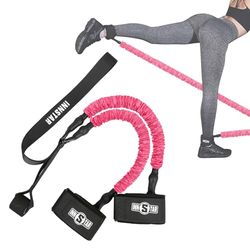 INNSTAR Booty Resistance Band Glute Cord Cable Machine for Hip Home Workout Cable Kickbacks with Instructions & Carry Bag 50 LBS