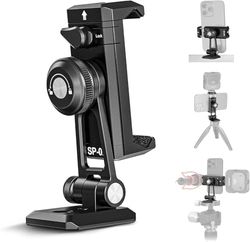 NEEWER Adaptateur de Support pour Téléphone en Métal, Pince de Support Téléphone avec Cold Shoe, Base de Type Arca QR, Pivot à 270 ° Inclinaison à 180 °, Compatible avec iPhone 15 Pro Max Galaxy S23