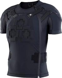 Kurtka ochronna EVOC PROTECTOR JACKET PRO (ochraniacze klatki piersiowej, ramion i pleców LITESHIELD FLEX, zrównoważona produkcja z nylonu MIPAN pochodzącego z recyklingu, rozmiar: XL), czarny