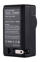 amsahr Grade A Celle della batteria e caricabatteria digitale con tecnologia Smart, ingresso: AC 100 – 240 V, 50/60Hz/uscita: DC 4.2 V, 600 mAh per CASIO EXILIM Grigio