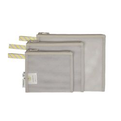 LÄSSIG Luiertas accessoireset 3-delige organizer mesh tassen voor reizen mesh tassen set beige, Beige