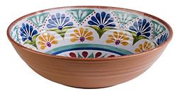 APS 84690 skål "Arabesque", melaminskål 31 cm diameter, höjd 9 cm, interiör: Spansk design, utomhusdekor: terrakottautseende, 3 liter