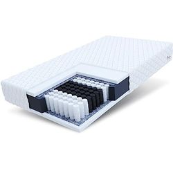FDM Treviso 4KIDS Matelas pour Enfant 80x180 cm Épaisseur 14 cm Matelas à Ressorts Ensachés avec Mousse Fermeté H3 Deux Faces Housse Lavable Oeko-TEX Hypoallergénique