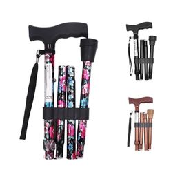 PEPE Mobility - Canne de Marche Pliable Femme, Réglable, Homme, Aluminium (Fleurs)
