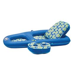 Aqua, 2-in-1 fauteuil en bruiner, Royal/Wit/Lime Hibiscus, 56" X 36"