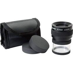 Ideal Tek M12071 - Lente d'ingrandimento a mano con bilance di misura Fattore di ingrandimento: 7 x Dimensioni lenti: diametro 25 mm, colore: nero