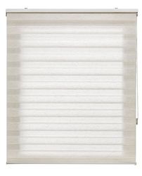 Blindecor | Rollbar Estor Anpassad natt och dag | Dubbellager | Linne färg | 165 x 180 cm (bredd av höjd) Tygstorlek 162 x 175 cm | Fönsterbrädor