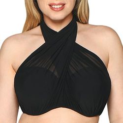 Curvy Kate Bikinitopp för kvinnor, svart (svart), 90L