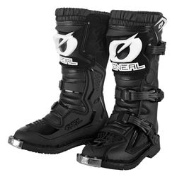 O'NEAL | Motocross Boots | Kids | Enduro Motorcycle | Confort grâce à l'Air-Mesh-Insole, quatre boucles, matériel synthétique de haute qualité | Bottes Rider Pro Youth | Noir | Taille 13/32
