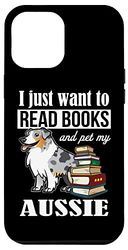 Funny Read Books & Pet Blue Merle Australian Shepherd Lover Custodia per iPhone 12 Pro Max